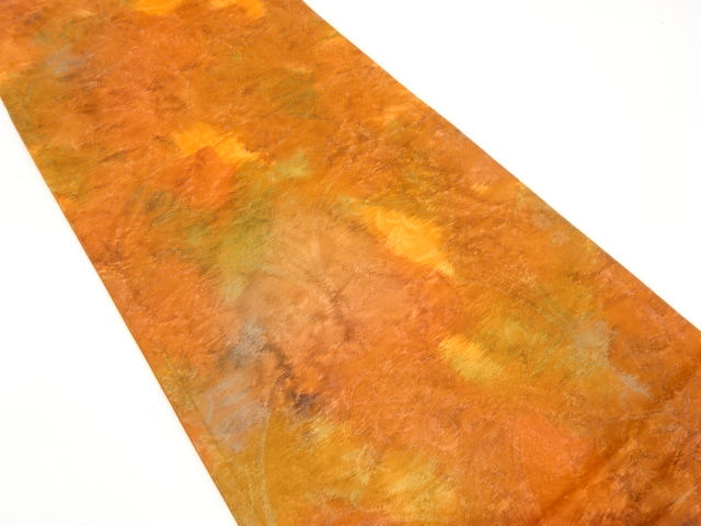 JAPANESE KIMONO / ANTIQUE FUKURO OBI / SILK / WOVEN SEIGAIHA